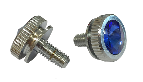 PERILLA 6mm. CRISTAL AZUL